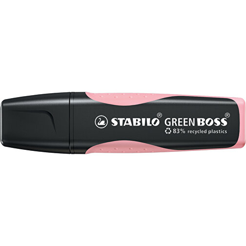 STABILO GREEN BOSS Pastel Leuchtmarkierer , Stabilo, pastell-rosa, recycelter Kunststoff, 10,50cm x 1,70cm x 2,70cm (Länge x Höhe x Breite), Bild 1