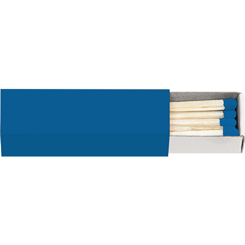 Streichholzschachtel 5,6 X 1,7 X 1,7 Cm , hellblau/weiss, Holz, Karton, 5,60cm x 1,70cm x 1,70cm (Länge x Höhe x Breite), Bild 2