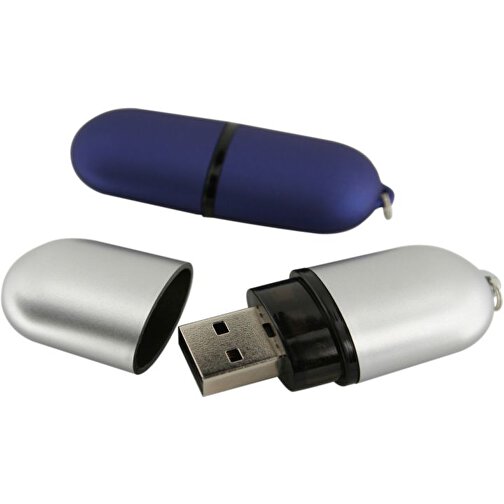 USB-Stick ROUND 128GB , Promo Effects MB , silber MB , 131 GB , Kunststoff MB , 3 - 10 MB/s MB , 6,20cm x 1,25cm x 2,40cm (Länge x Höhe x Breite), Bild 2