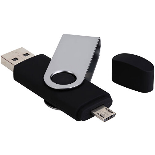 USB-Stick Smart Swing 128 GB , Promo Effects MB , schwarz MB , 131 GB , Kunststoff, Metal MB , 3 - 10 MB/s MB , 7,00cm x 1,00cm x 1,90cm (Länge x Höhe x Breite), Bild 2