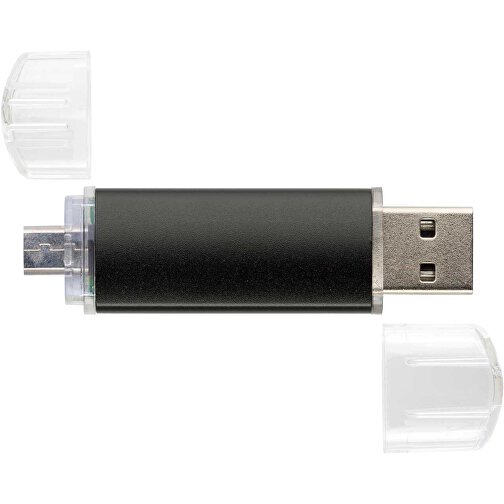 USB-Stick ALU SMART 2.0 128GB , Promo Effects MB , schwarz MB , 131 GB , Aluminium MB , 3 - 10 MB/s MB , 3,80cm x 1,75cm (Länge x Breite), Bild 3