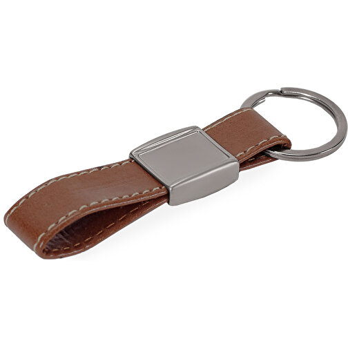 Porte-clés en cuir véritable et métal, Image 1