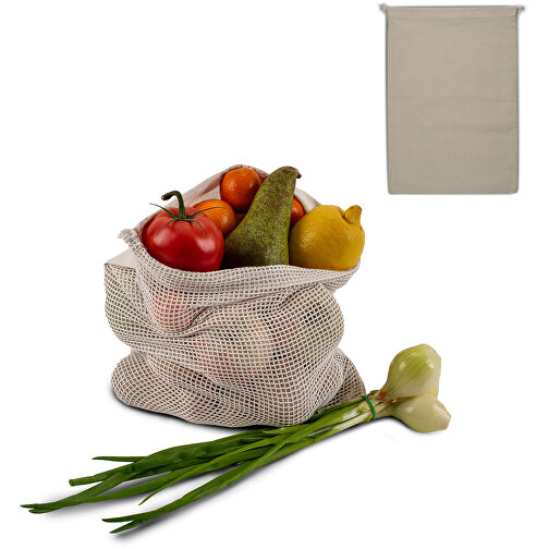 Bolsa de comida reutilizable de algodón OEKO-TEX® 30x40 cm, Imagen 2