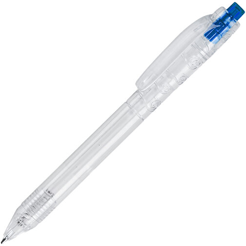 Kugelschreiber R-PET , transparent dunkelblau, R-PET, 14,30cm (Länge), Bild 2
