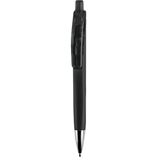 Kugelschreiber Riva Soft-Touch , schwarz, ABS, 14,40cm (Länge), Bild 1