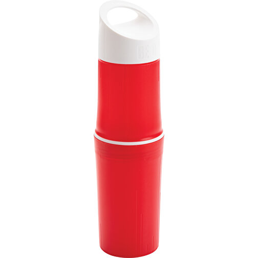 BE O Bottle, Wasserflasche Made In EU, Rot , rot, Hart-Polyethylen, 6,10cm x 24,00cm (Länge x Höhe), Bild 1
