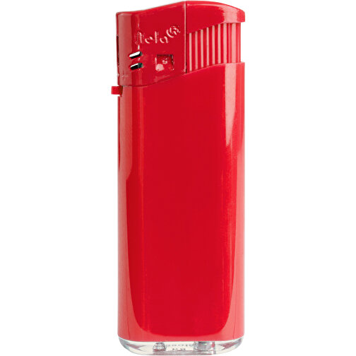 Nola 4 Midi Elektronik Feuerzeug, Nachfüllbar , HC rot, Kunststoff, 6,30cm x 1,05cm x 2,35cm (Länge x Höhe x Breite), Bild 1