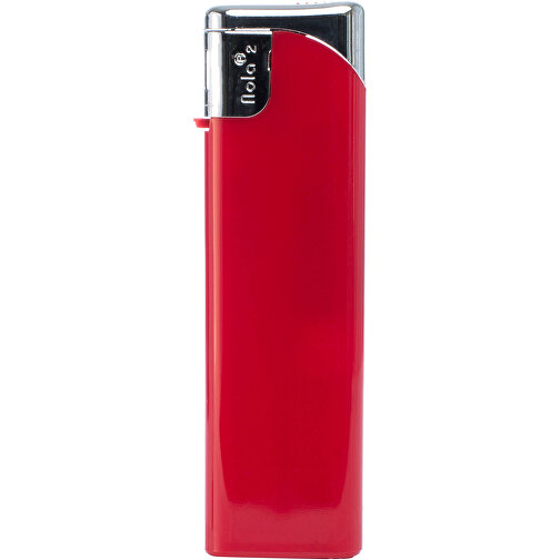 Nola 2 Elektronik Feuerzeug Nachfüllbar , HC rot, Kunststoff, 8,00cm x 0,85cm x 2,20cm (Länge x Höhe x Breite), Bild 1
