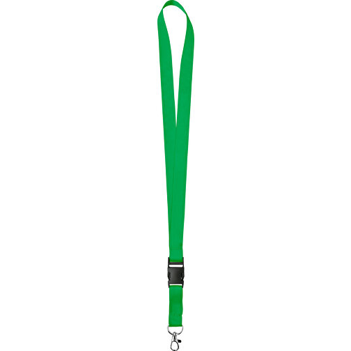 20 Mm Satin Lanyard , grasgrün, Satin, 92,00cm x 2,00cm (Länge x Breite), Bild 1