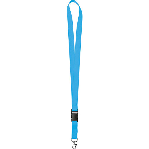 15 Mm Satin Lanyard , karibikblau, Satin, 92,00cm x 1,50cm (Länge x Breite), Bild 1