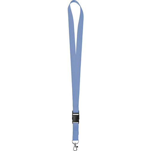 15 Mm Satin Lanyard , taubenblau, Satin, 92,00cm x 1,50cm (Länge x Breite), Bild 1