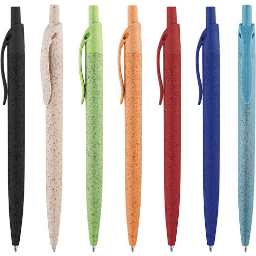 CAMILA. Kugelschreiber Aus Weizenstrohfaser Und ABS , schwarz, Weizenstrohfaser und ABS, , Bild 4
