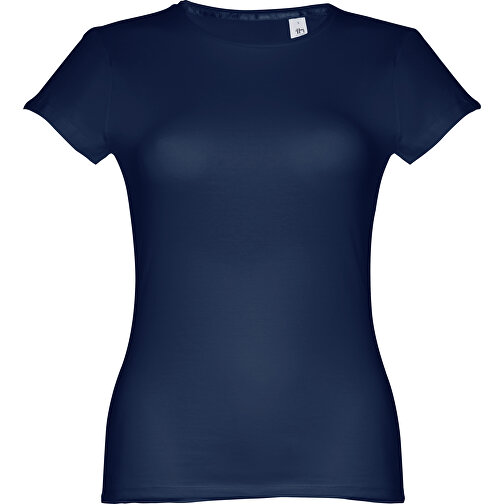 THC SOFIA. Tailliertes Damen-T-Shirt , blau, 100% Baumwolle, S, 60,00cm x 41,00cm (Länge x Breite), Bild 1