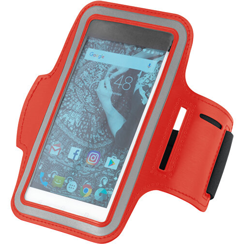 CONFOR. Armband Aus PU Und Soft Shell Für 6.5'-Smartphone , rot, Softshell mit hoher Dichte, , Bild 1