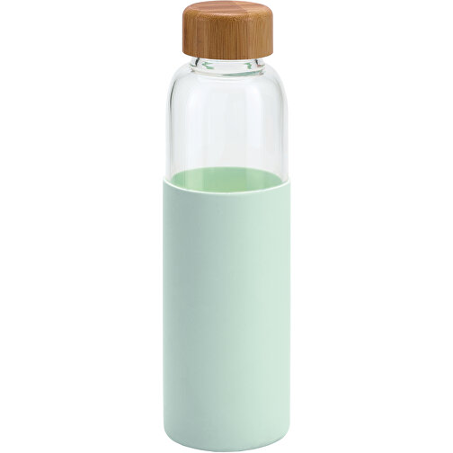 DAKAR. Flasche Aus Bambus Und Borosilikatglas 600 Ml , hellgrün, Borosilikatglas. Bambus, , Bild 1