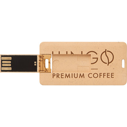 Flacher USB Stick Mit 60% Stroh/40% PP , beige MB , 16 GB , Weizenstroh/PP MB , 2.5 - 6 MB/s MB , 6,00cm x 0,18cm x 3,00cm (Länge x Höhe x Breite), Bild 3