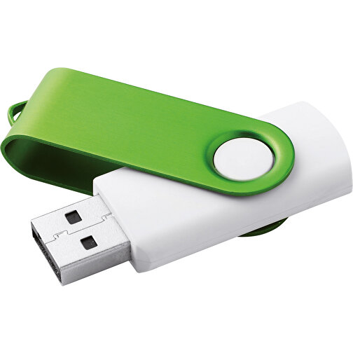 USB-Stick Mit Soft-Touch-Oberfläche , grün MB , 2 GB , ABS, Aluminium MB , 2.5 - 6 MB/s MB , 5,60cm x 1,20cm x 1,90cm (Länge x Höhe x Breite), Bild 2