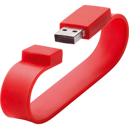 Silicone Bracelet Memory Stick , rot MB , 8 GB , ABS MB , 2.5 - 6 MB/s MB , 22,00cm x 0,80cm x 1,70cm (Länge x Höhe x Breite), Bild 4