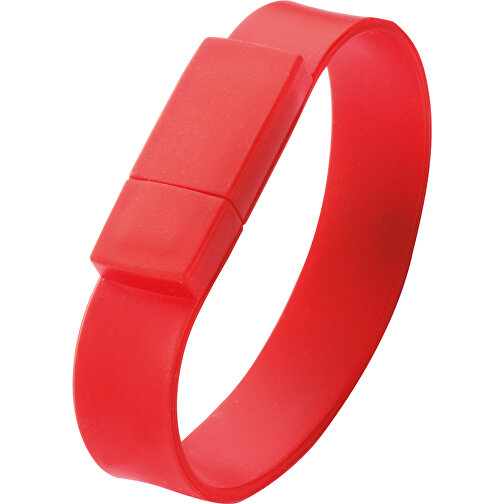 Silicone Bracelet Memory Stick , rot MB , 1 GB , ABS MB , 2.5 - 6 MB/s MB , 22,00cm x 0,80cm x 1,70cm (Länge x Höhe x Breite), Bild 1