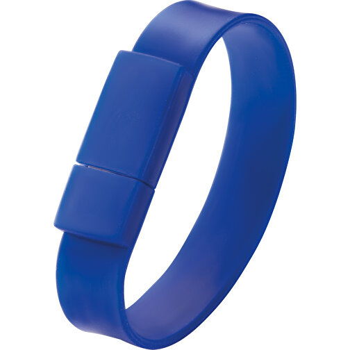 Silicone Bracelet Memory Stick , blau MB , 8 GB , ABS MB , 2.5 - 6 MB/s MB , 22,00cm x 0,80cm x 1,70cm (Länge x Höhe x Breite), Bild 1