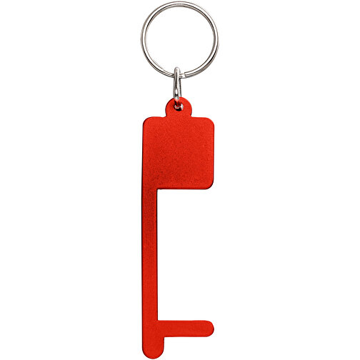 Schlüsselanhänger RE98-MY-KEY-DISTANCE , Re98, rot, Aluminium, Edelstahl, 8,35cm x 0,40cm x 2,30cm (Länge x Höhe x Breite), Bild 2