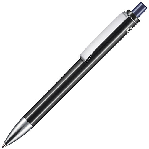Kugelschreiber EXOS RECYCLED P , Ritter-Pen, schwarz/nachtblau, ABS u. Metall, 14,10cm (Länge), Bild 2