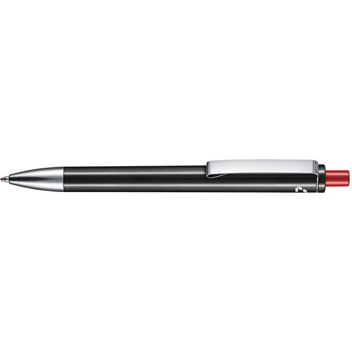 Kugelschreiber EXOS RECYCLED P , Ritter-Pen, schwarz/signalrot, ABS u. Metall, 14,10cm (Länge), Bild 3