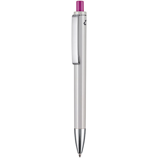 Kugelschreiber EXOS RECYCLED P , Ritter-Pen, grau/fuchsia, ABS u. Metall, 14,10cm (Länge), Bild 1