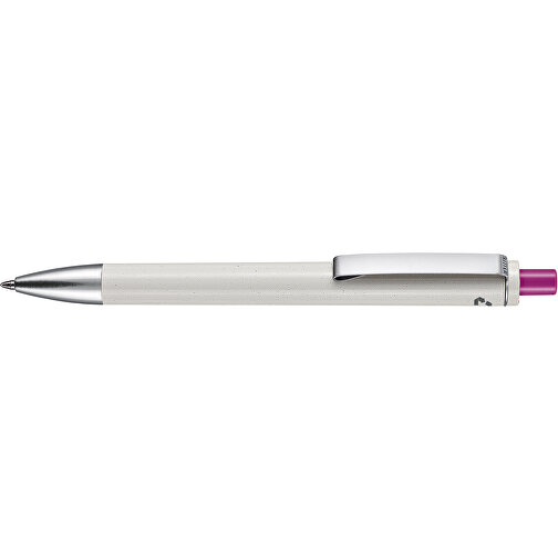 Kugelschreiber EXOS RECYCLED P , Ritter-Pen, grau/fuchsia, ABS u. Metall, 14,10cm (Länge), Bild 3