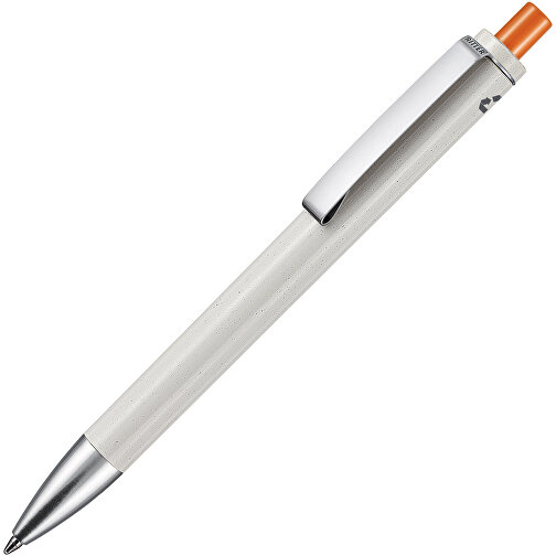 Kugelschreiber EXOS RECYCLED P , Ritter-Pen, grau/orange, ABS u. Metall, 14,10cm (Länge), Bild 2