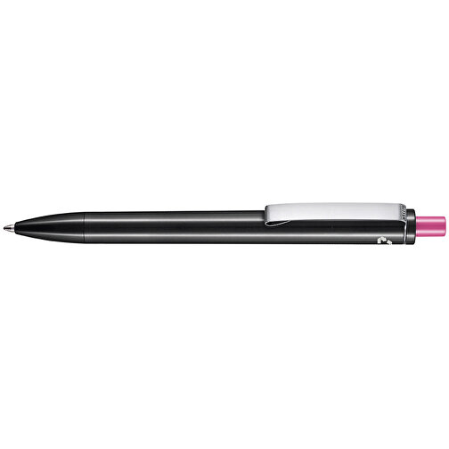 Kugelschreiber EXOS RECYCLED , Ritter-Pen, schwarz/fuchsia-pink, ABS u. Metall, 14,10cm (Länge), Bild 3