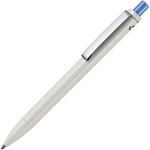 Kugelschreiber EXOS RECYCLED , Ritter-Pen, grau/taubenblau, ABS u. Metall, 14,10cm (Länge), Bild 2