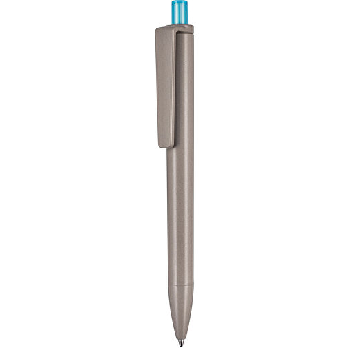 Kugelschreiber ALGO-PEN , Ritter-Pen, natur/karibikblau, Algoblend PLA-ENP 20-002, 14,50cm (Länge), Bild 1