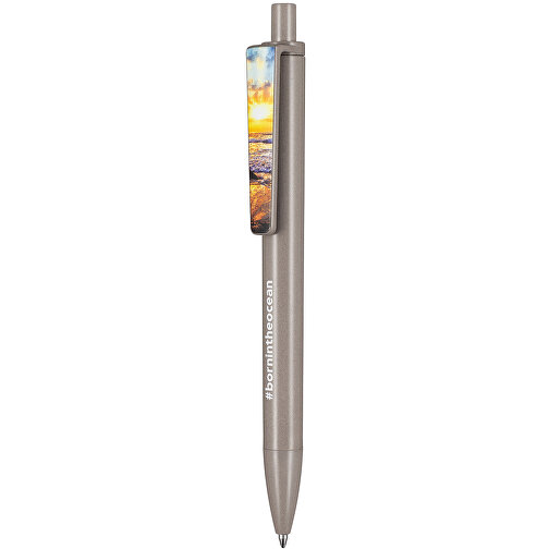Kugelschreiber ALGO-PEN , Ritter-Pen, natur/smaragdgrün, Algoblend PLA-ENP 20-002, 14,50cm (Länge), Bild 4