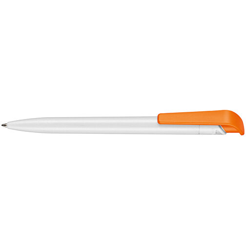 Kugelschreiber PLANT , Ritter-Pen, weiß/orange, PLA (Basis Mais, bio.-abbaubar), 145,00cm (Länge), Bild 3