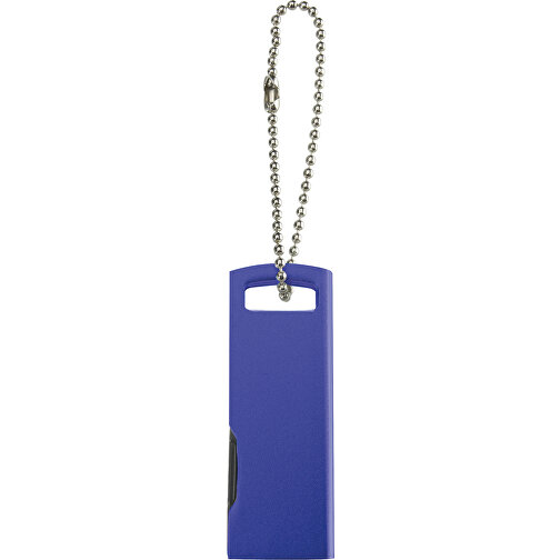 Superflacher USB Stick Mit Metallkette , blau MB , 32 GB , Aluminium MB , 2.5 - 6 MB/s MB , 4,00cm x 0,30cm x 1,40cm (Länge x Höhe x Breite), Bild 1