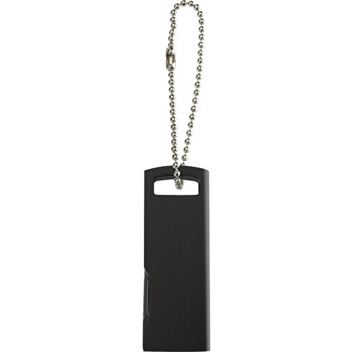 Superflacher USB Stick Mit Metallkette , schwarz MB , 1 GB , Aluminium MB , 2.5 - 6 MB/s MB , 4,00cm x 0,30cm x 1,40cm (Länge x Höhe x Breite), Bild 1