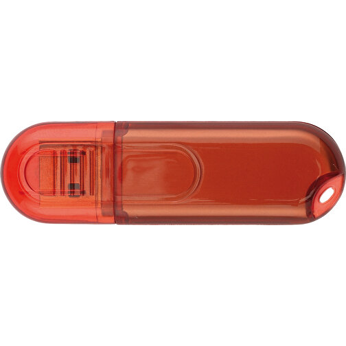 Mini USB Stick , transparent rot MB , 16 GB , ABS MB , 2.5 - 6 MB/s MB , 5,90cm x 0,90cm x 1,80cm (Länge x Höhe x Breite), Bild 2