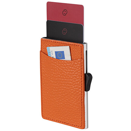 C-Secure RFID Kartenhalter , orange, Metall, 9,50cm x 1,00cm x 6,50cm (Länge x Höhe x Breite), Bild 1