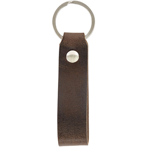 Schlüsselanhänger , dunkelbraun, Allgäu Rindleder, 10,50cm x 2,50cm (Länge x Breite), Bild 1