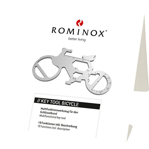 ROMINOX® Key Tool Bicycle / Fahrrad (19 Funktionen) , Edelstahl, 7,00cm x 0,23cm x 3,20cm (Länge x Höhe x Breite), Bild 5
