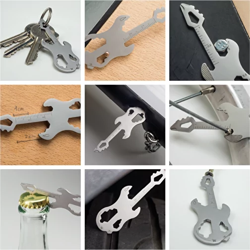 Set de cadeaux / articles cadeaux : ROMINOX® Key Tool Guitar (19 functions) emballage à motif Viel, Image 3