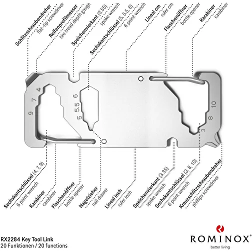 Set de cadeaux / articles cadeaux : ROMINOX® Key Tool Link (20 functions) emballage à motif Viel G, Image 9