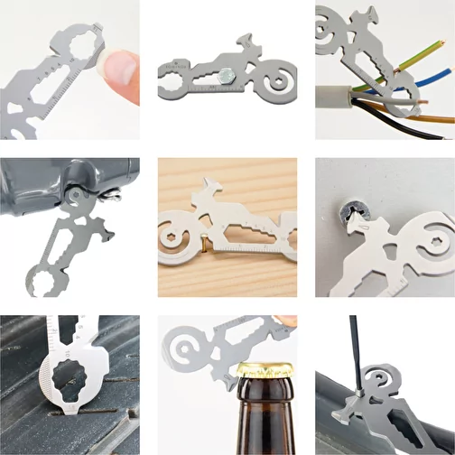Set de cadeaux / articles cadeaux : ROMINOX® Key Tool Motorbike (21 functions) emballage à motif V, Image 4