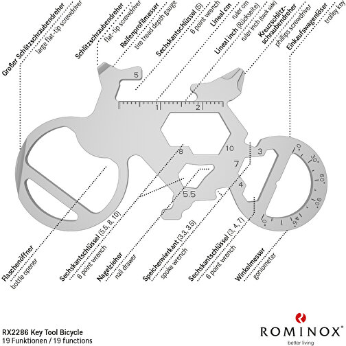 Set de cadeaux / articles cadeaux : ROMINOX® Key Tool Bicycle (19 functions) emballage à motif Dan, Image 9
