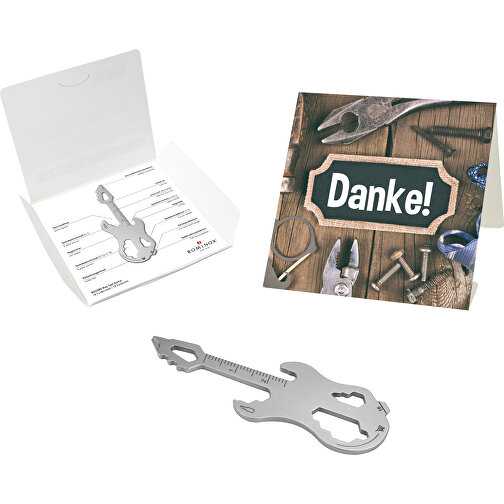 Set de cadeaux / articles cadeaux : ROMINOX® Key Tool Guitar (19 functions) emballage à motif Dank, Image 1