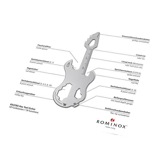ROMINOX® Key Tool // Guitar - 19 funciones, Imagen 2