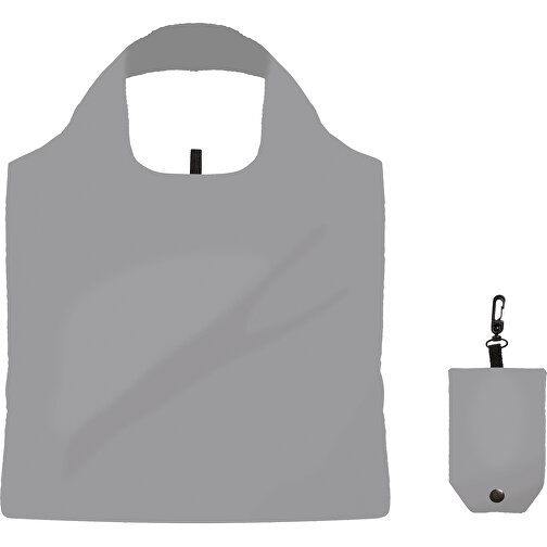Full Color Faltbare Einkaufstasche Mit Hülle , grau, Polyester, 50,00cm x 39,00cm (Höhe x Breite), Bild 1