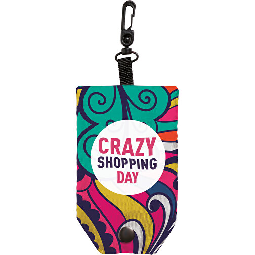 Full Color Faltbare Einkaufstasche Mit Hülle , lila, Polyester, 50,00cm x 39,00cm (Höhe x Breite), Bild 3