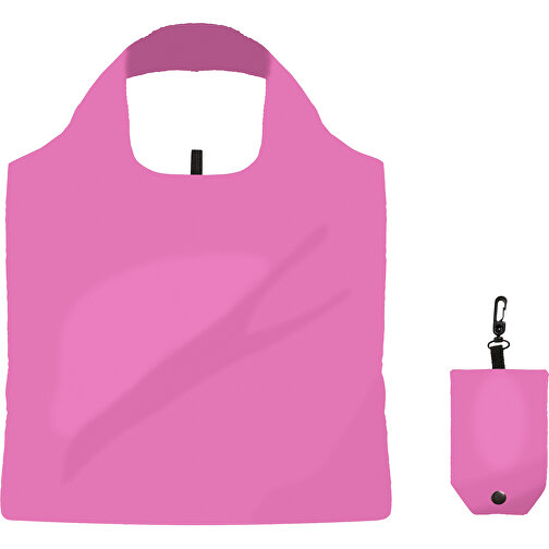 Full Color Faltbare Einkaufstasche Mit Hülle , rosa, Polyester, 50,00cm x 39,00cm (Höhe x Breite), Bild 1